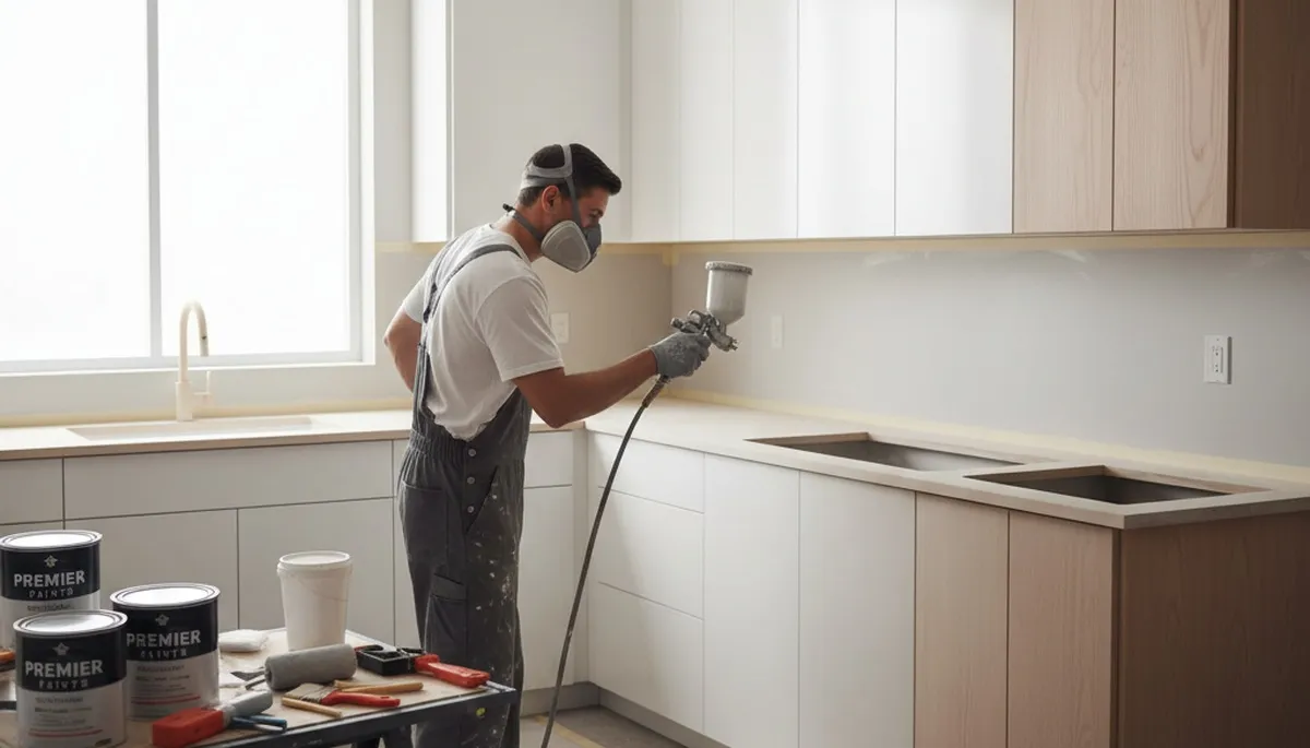 Professional cabinet painting in Birmingham, AL for a modern, refreshed kitchen finish