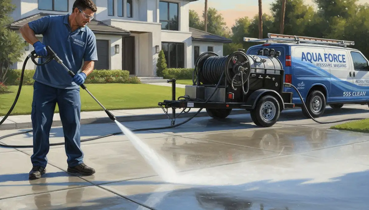 Concrete pressure cleaning in Birmingham, AL for driveways, patios, and walkways by Birmingham Paint Pros