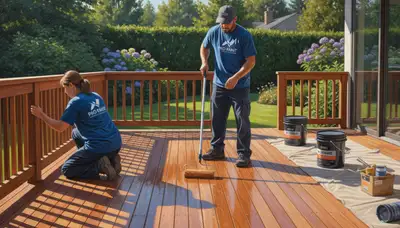 Deck sealing service in Birmingham, AL for wood deck protection from weather and UV damage