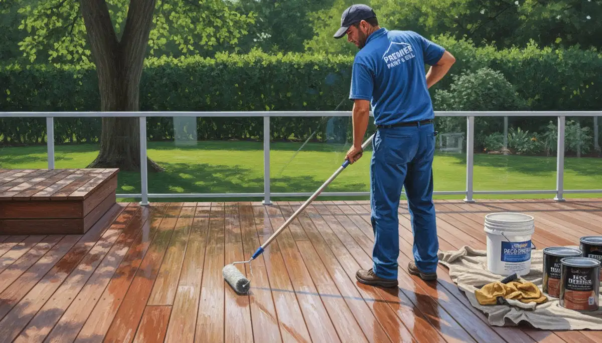 Deck sealing service in Birmingham, AL to protect wood decks from Alabama weather and UV damage