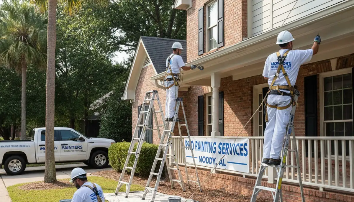 Professional painters on a Birmingham, AL painting project for residential and commercial services