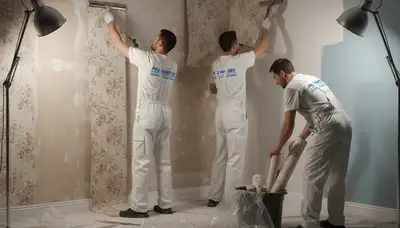 Wallpaper removal service in Birmingham, AL for smooth, paint-ready walls by Birmingham Paint Pros